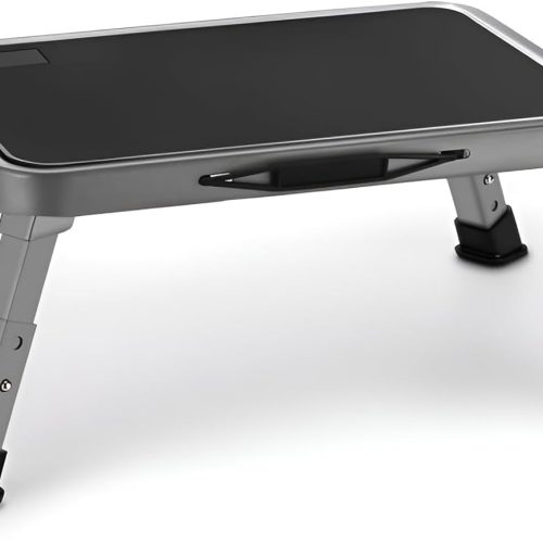 Folding step stool for adults, height-adjustable, non-slip platform, for kitchen home RV, supports 330 lbs.