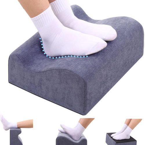 Work foot rest under desk, soft ergonomic footrest support foot pillow, for chair leg elevation.