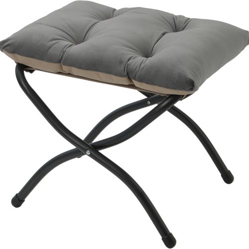 Folding ottoman footrest, collapsible portable foot stool for couch, padded accent ottoman for living room bedroom.