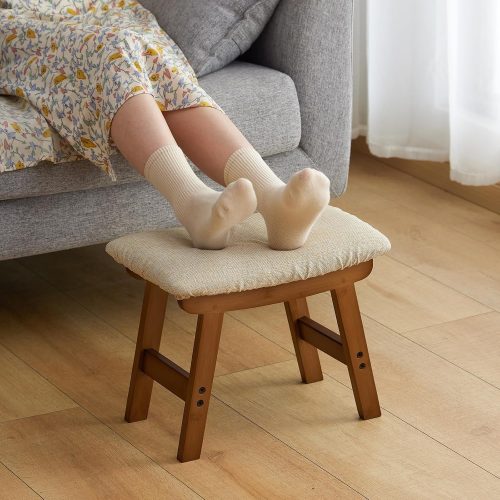 Foot stool ottoman for under desk, small stool for living room bedroom kitchen.